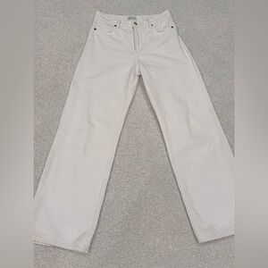 Zara Mid waisted White Pants